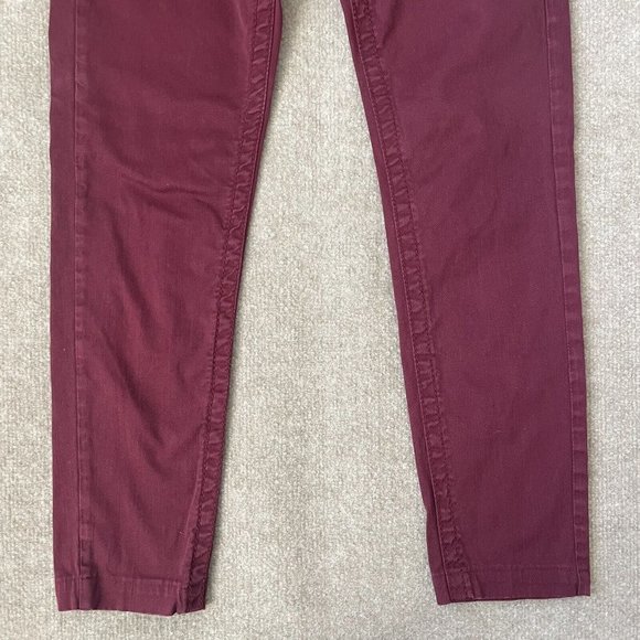 Miss Me Pants Womens 25 Burgundy Red Crop Capri 26" Inseam Low Rise Skinny - Picture 3 of 14